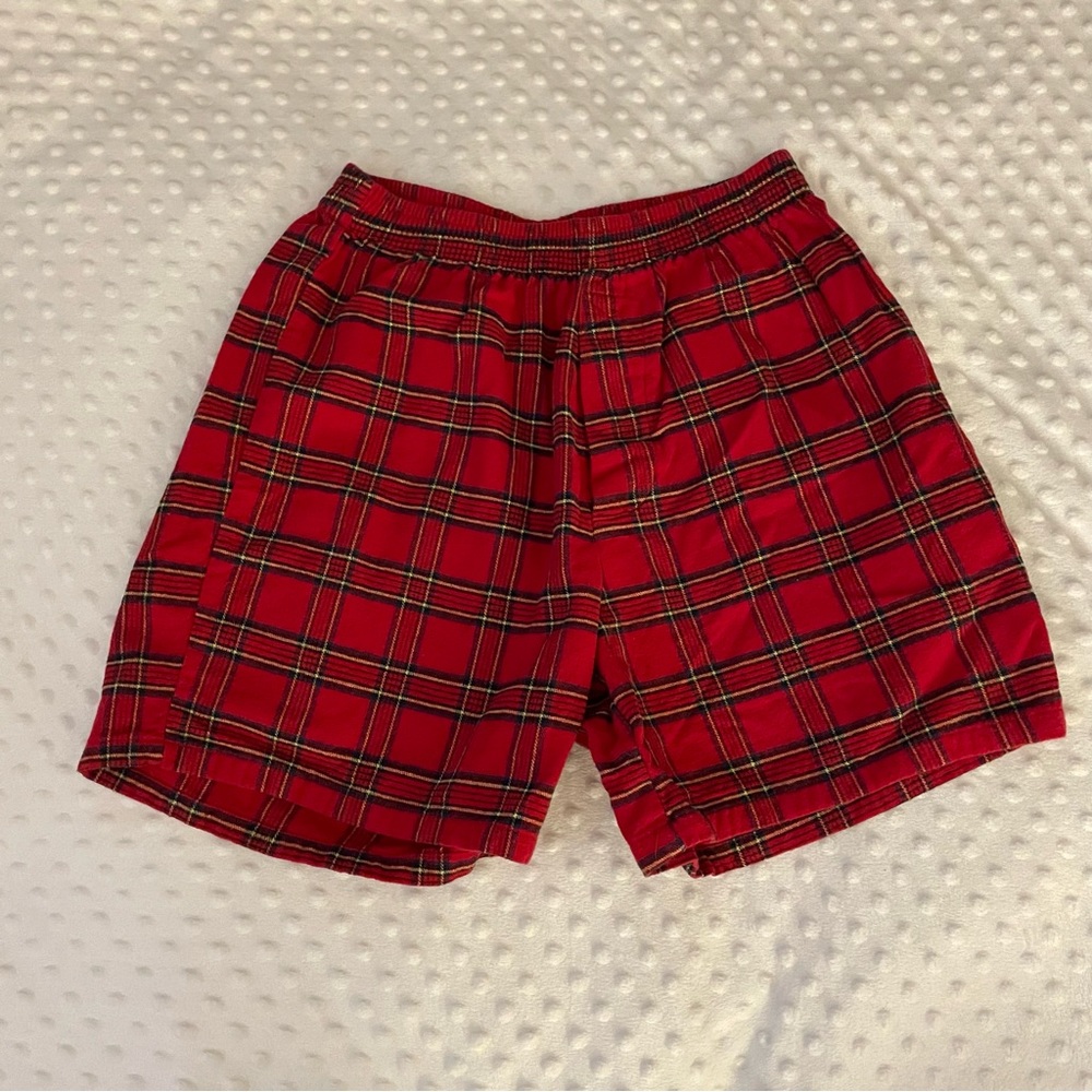 genuine irish plaid flannel sleep shorts